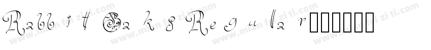 Rabbit Oaks Regular字体转换